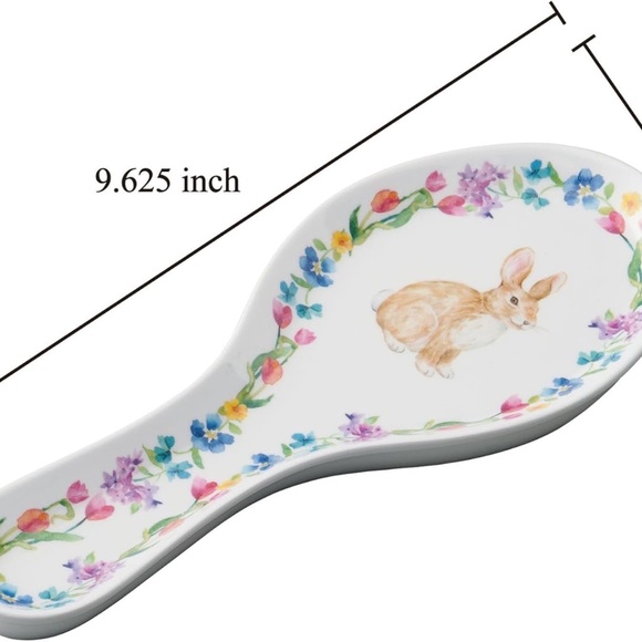 Melamine Spoon Rest Spoon 9.625 Inch for Kitchen Counter, Hello Easter Design - Picture 8 of 8